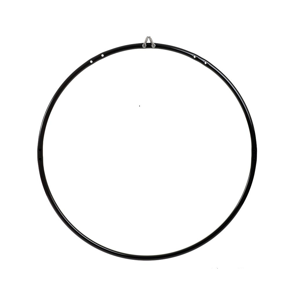 Aerial hoop 90cm ext x 25m Multi 1 & 2 points with 2 self locking shackles - black 
